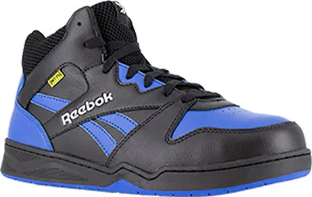 Athletic shoes for casual runs-Reebok RB4166 - Men's Composite Toe Hi-Top Retro Athletic with Internal Met-Guard