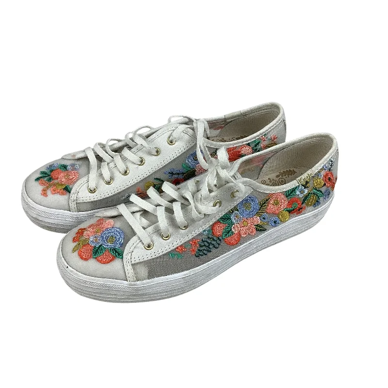 Athletic shoes with reliable heels-Shoes Sneakers By Keds In Floral Print, Size: 9