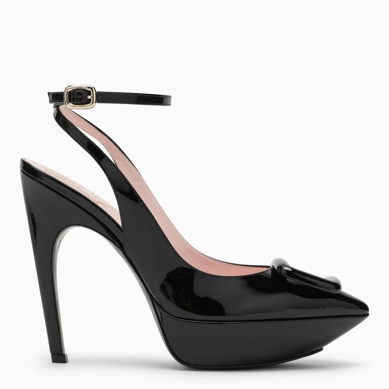 High heels ultra high heel -ROGER VIVIER High Patent Leather Sandal with Ankle Strap - FW23