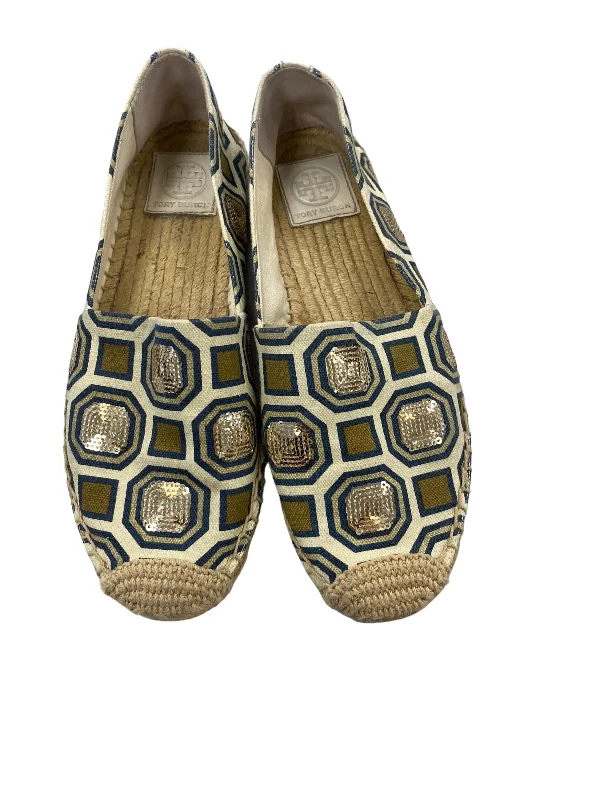 flats near music spots-Shoes Flats By Tory Burch In Geometric Pattern, Size: 7.5