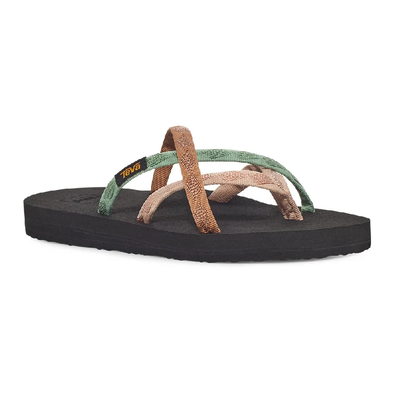 Sandals for long-distance travel-Teva Women's Olowahu Flip - Mixed B Maple Sugar Multi