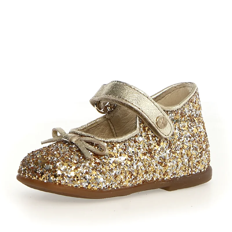 flats with modern finishes-Naturino Ballet Girl's Flats - Platinum Silver