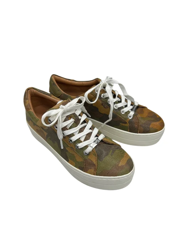 Athletic shoes for steep hikes-Shoes Sneakers By J Slides In Camouflage Print, Size: 7