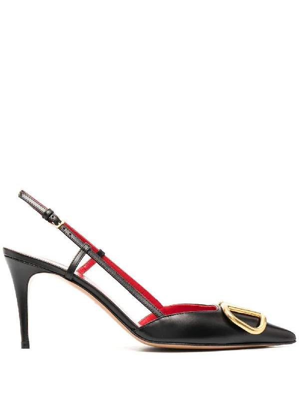 High heels 4-inch stilettos -VALENTINO VLOGO Signature Slingback 80mm