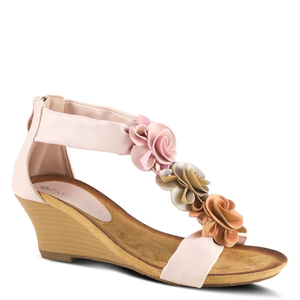 Sandals with cushioned style-Patrizia by Spring Step Women's Harlequin Sandals - Peach Multi