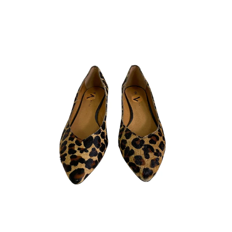 flats near grocery stores-Shoes Flats By Cme In Animal Print, Size:7