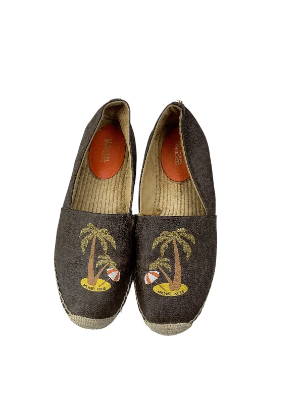 flats for weekend escapes-Shoes Flats By Michael Kors In Brown, Size: 9