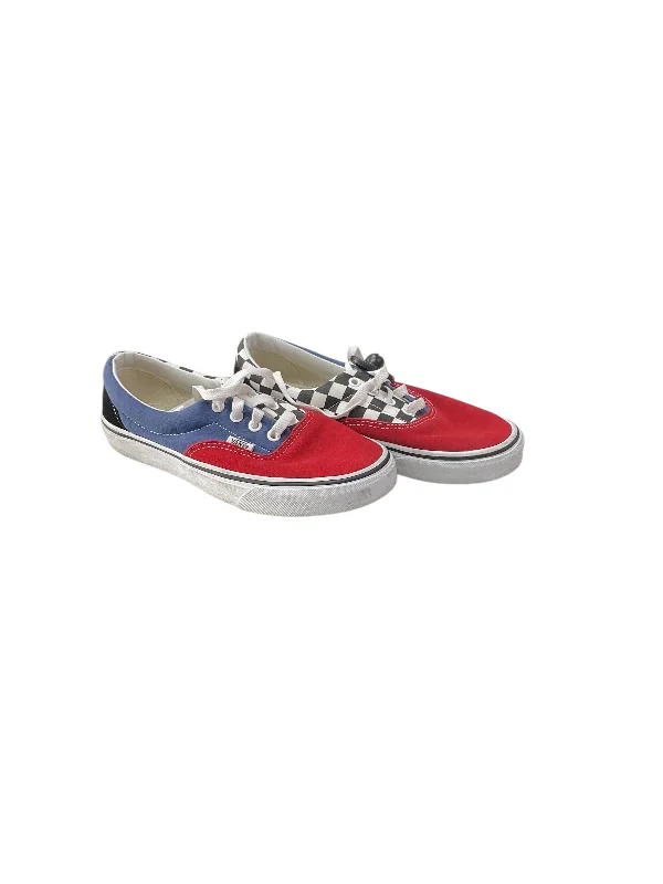 Athletic shoes with flexible soles-Shoes Sneakers By Vans In Checkered Pattern, Size: 7