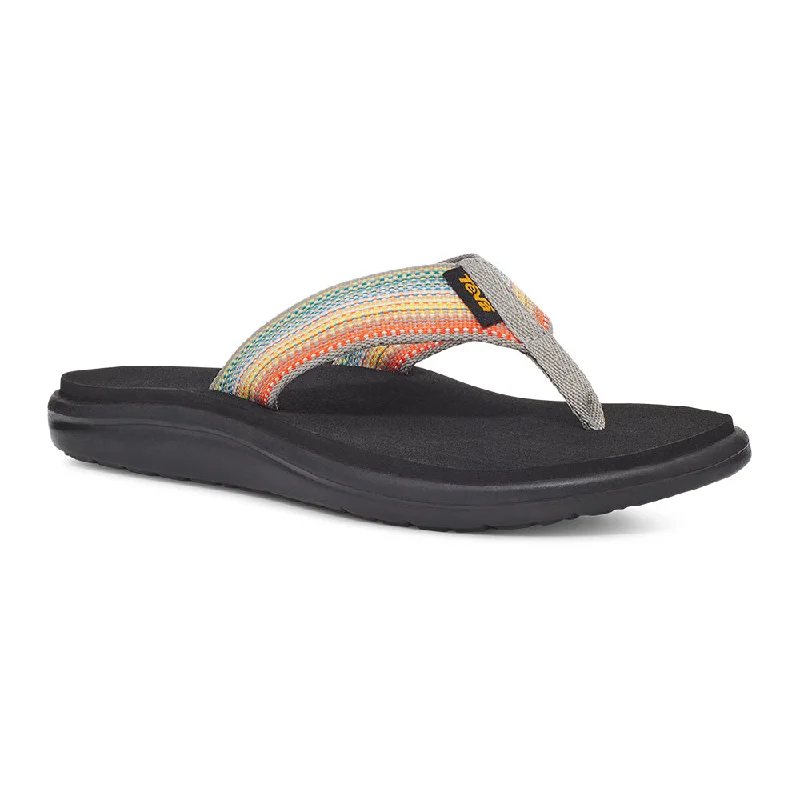 Sandals with shock absorption-Teva Women's Voya Flip - Antiguous Grey Multi