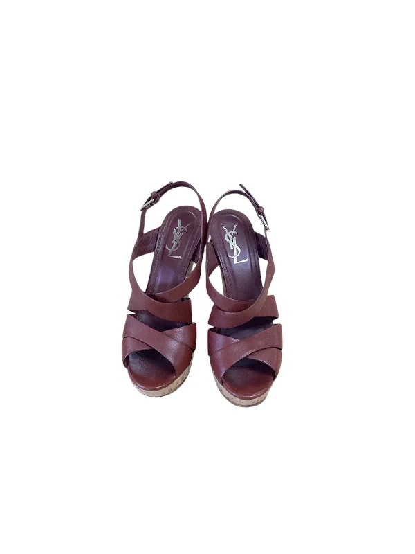 Sandals for toddler sizes-YSL Women's Brown Sandals