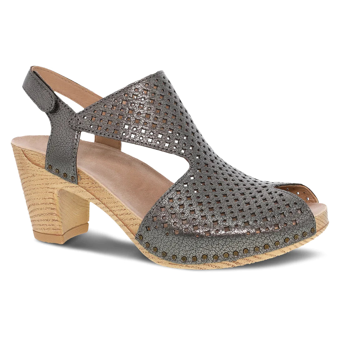 Sandals for summer charm-Dansko Women's Teagan Sandal - Gunmetal Metallic