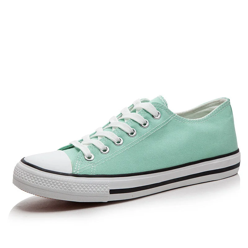 Athletic shoes for active kids-Woman Canvas Shoes Flat Neutral Fashion Classic Sneakers