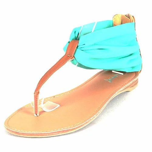 Sandals with sleek straps-Flat Sandals - $10.25/pair