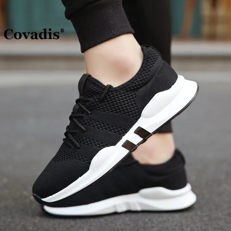 Athletic shoes for professional athletes-Fashion Outdoor Men White Sneakers High Quality Brand Casual Breathable Shoes Mesh Soft Jogging Tennis Mens Shoes Summer