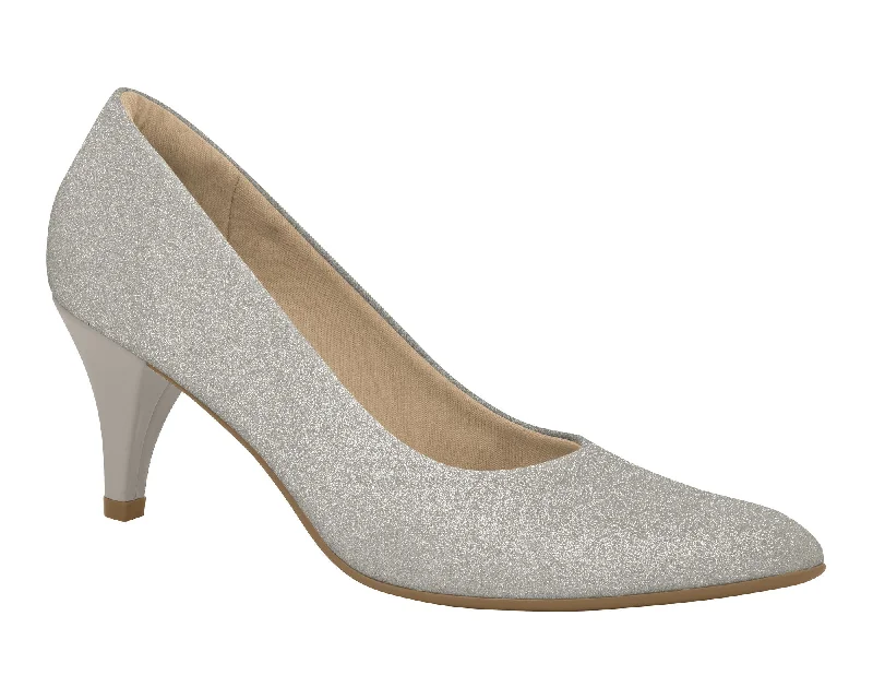 High heels protein shake -Piccadilly Ref: 745035 Business Stilettos Shoe Mid Heel in Glitter Silver