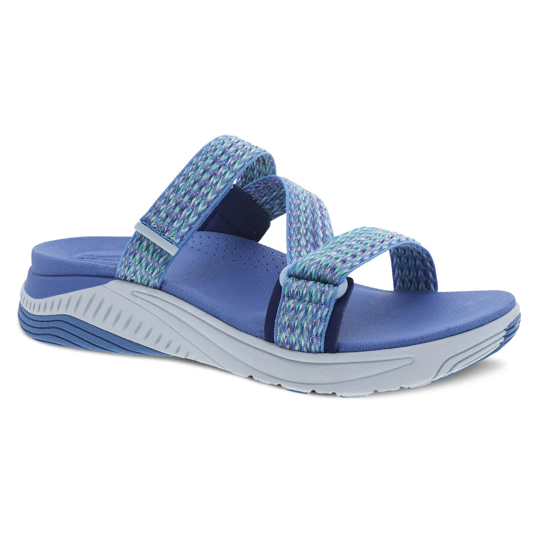 Sandals for everyday comfort-Dansko Women's Rosette Sandal - Blue Multi Webbing