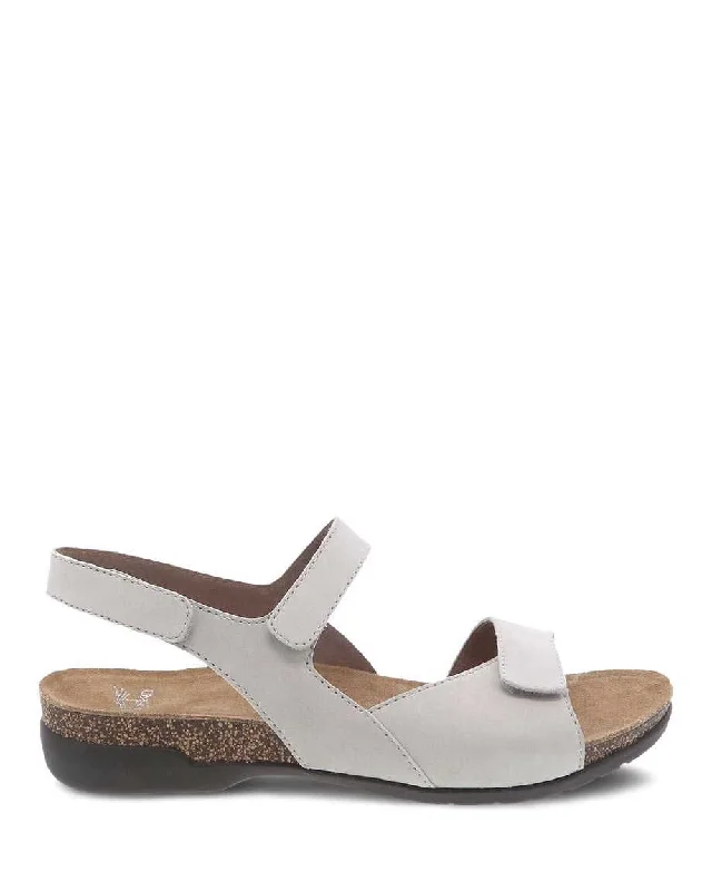 Sandals with adjustable comfort-Dansko Women's Ronda Sandal - Ivory Milled Nubuck