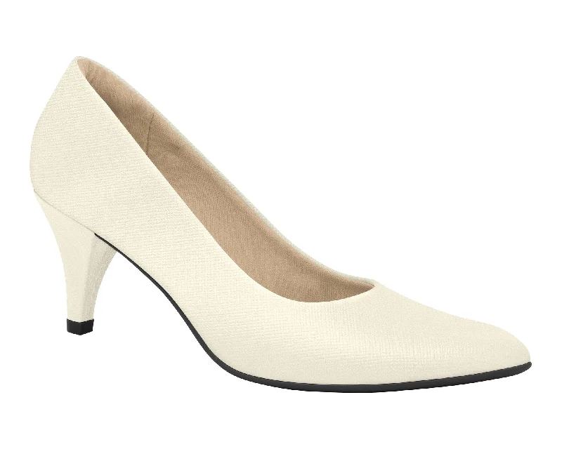 High heels pre-workout -Piccadilly Ref: 745035 Women Fashion Business Classic Scarpine Heel in Saffiano Off White