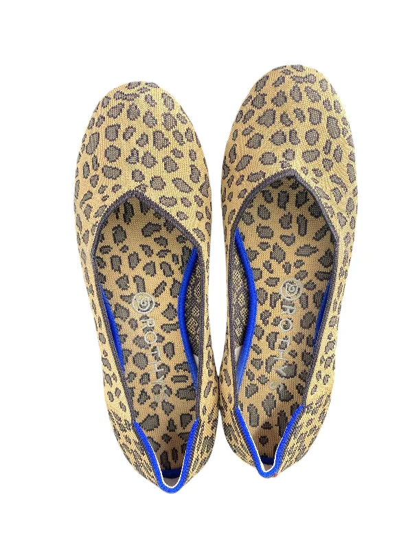 affordable flats for seniors-Shoes Flats By Rothys In Animal Print, Size: 9.5