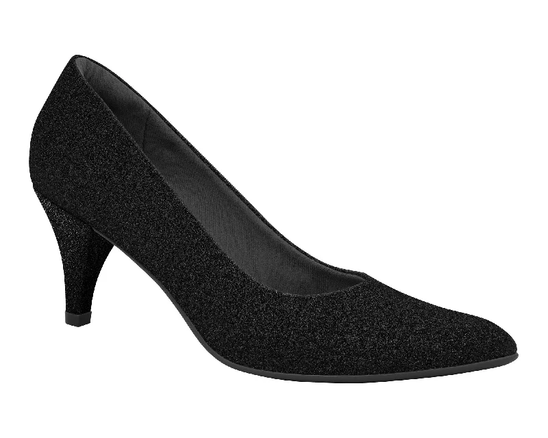 High heels yogurt drink -Piccadilly Ref: 745035 Business Stilettos Shoe Mid Heel in Glitter Black