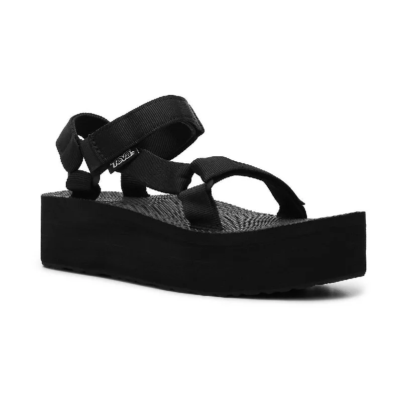 Sandals for beach fun-Teva Women's Flatform Universal Sandal - Black