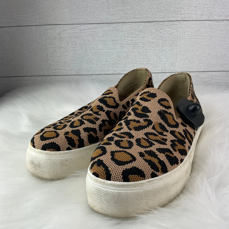 trendy flats for winter-Shoes Flats By Steve Madden In Animal Print, Size: 7.5