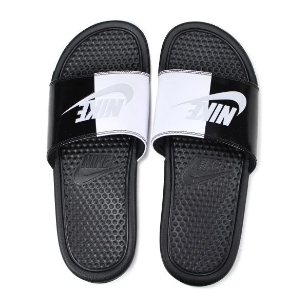 Retro checkered mules-Nike benassi jdi black pure platinum black