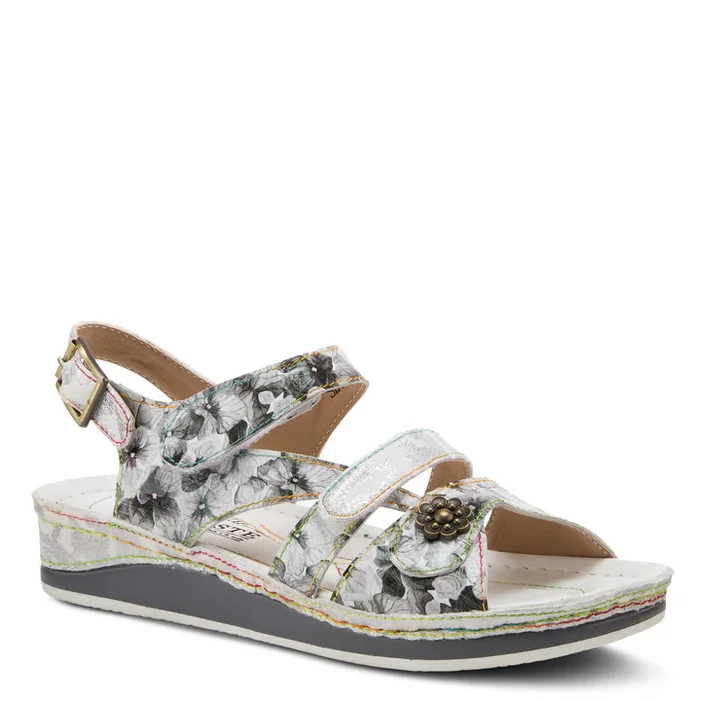 Sandals for casual comfort-L'Artiste by Spring Step Women's Sumacah Sandal - Silver Multi