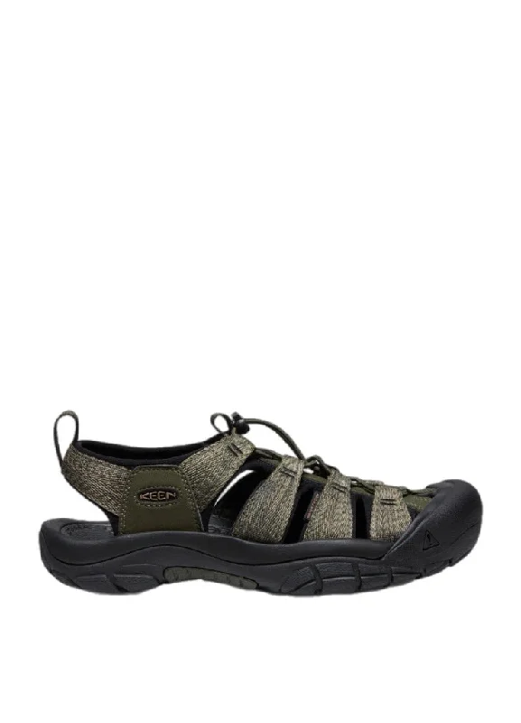 Sandals with durable leather-Keen Men's Newport H2 Forest Night/ Black Sandals