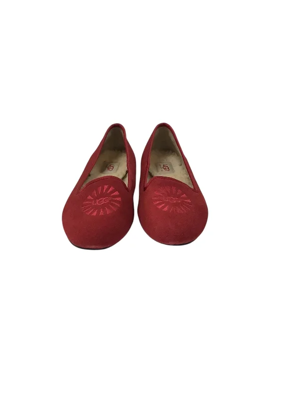 stylish flats for students-Shoes Flats By Ugg In Red, Size: 8