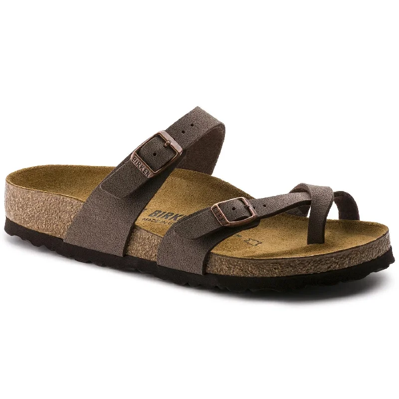 Sandals with durable glow-Birkenstock Women's Mayari Birkibuc - Mocha