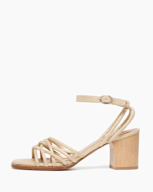 High heels designer brands -Babs Strappy Heel | Champagne