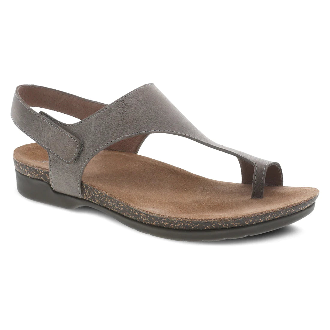 Sandals with cushioned footbed-Dansko Women's Reece Sandal - Stone