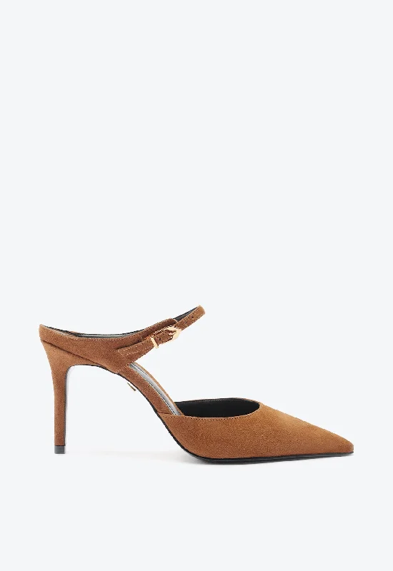 High heels polar chill -Laura Mule Suede Pump