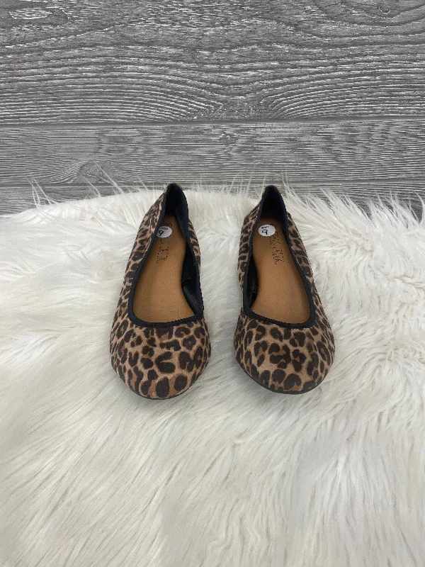 flats near busy streets-Shoes Flats By Falls Creek In Animal Print, Size: 9