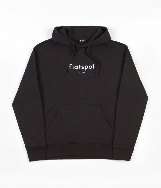 flats with modern finishes-Flatspot 1995 Hooded Sweatshirt - Black