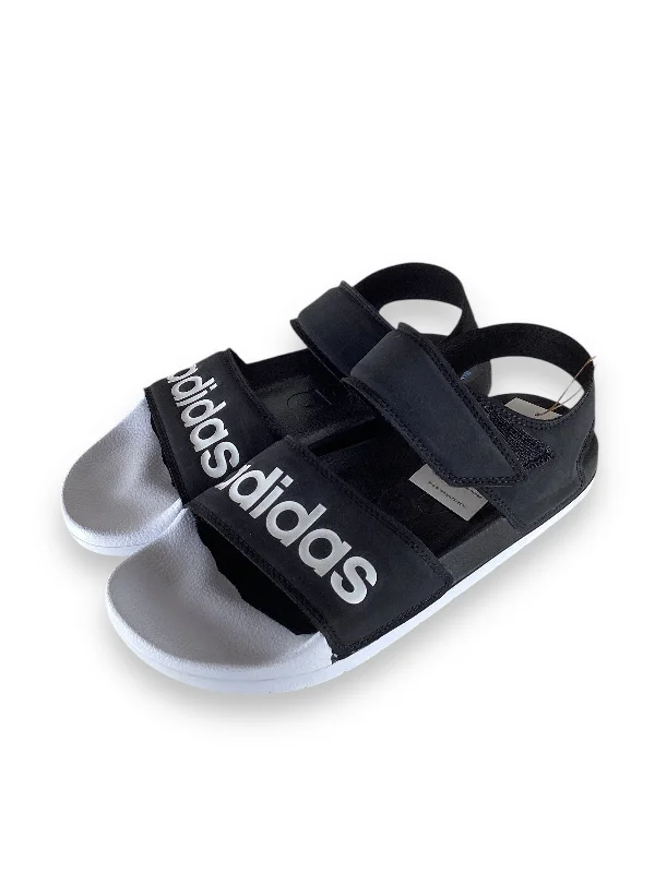 Sandals for beach holidays-Sandals Flats By Adidas In Black, Size: 7