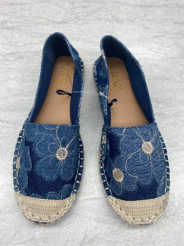 how to refresh flats-Shoes Flats By Rouge In Blue Denim, Size: 9