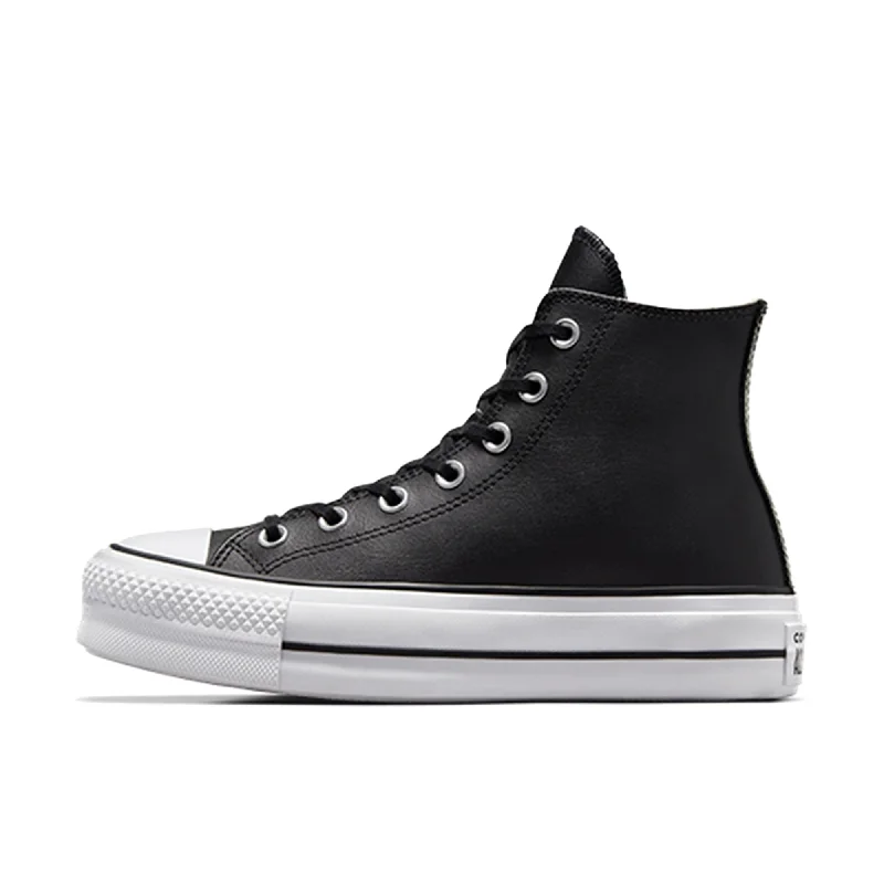 Athletic shoes with sleek uppers-Converse Damen Chuck Taylor All Star Lift Clean Sneakers, Black Black White, 36.5 EU